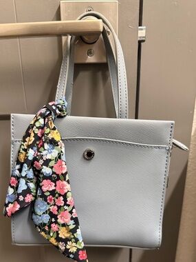 Steve Madden Mini Bag/Crossbody Bag with Floral Scarf Accent